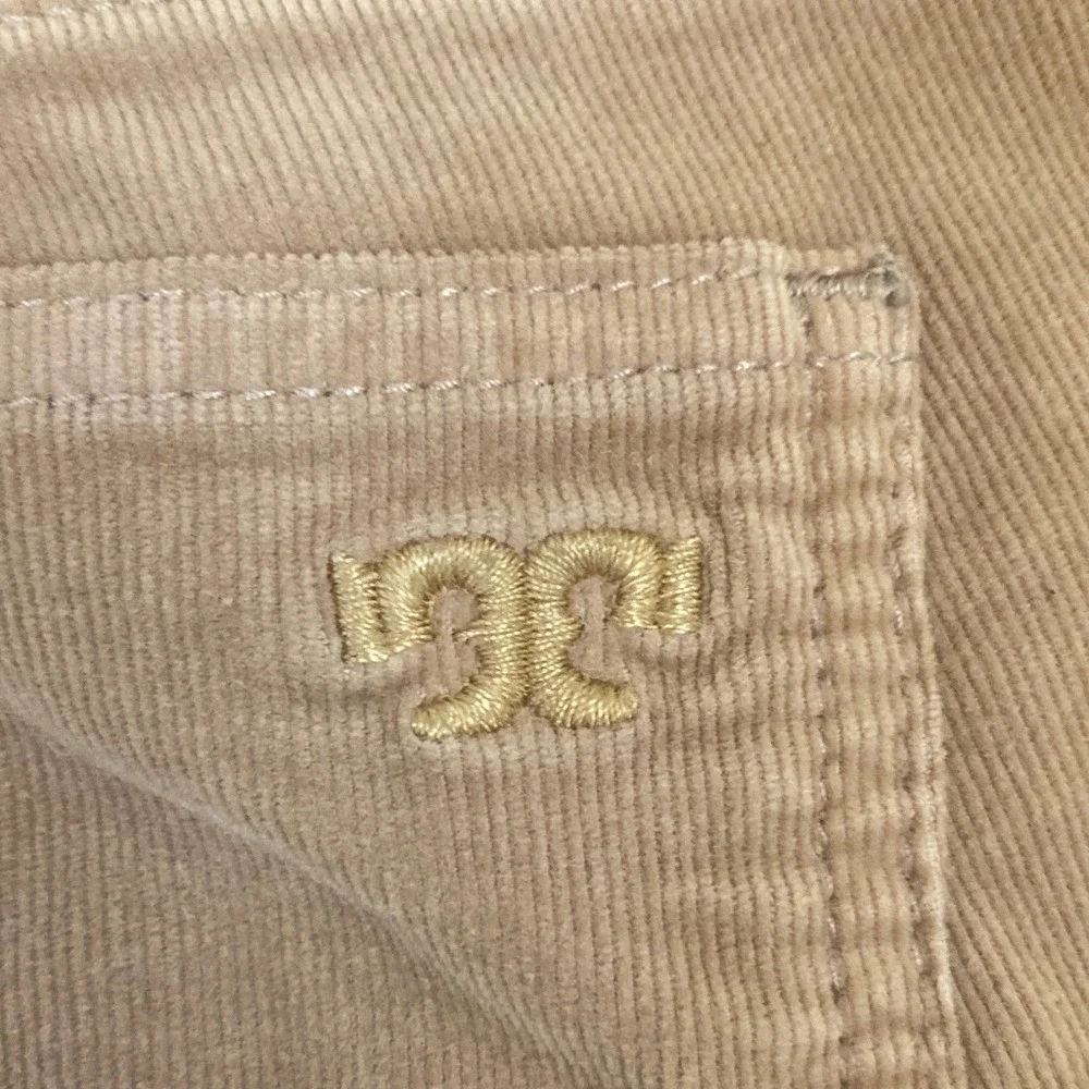 Tory Burch Womens Tan Low Rise Super Skinny Corduroy Pants Size 25 Stretch‎